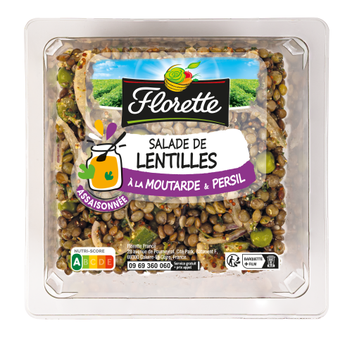 Salade de lentilles à la moutarde et persil