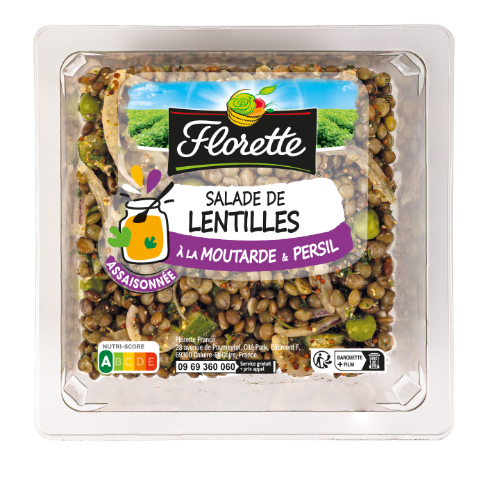 Salade de lentilles à la moutarde et persil
