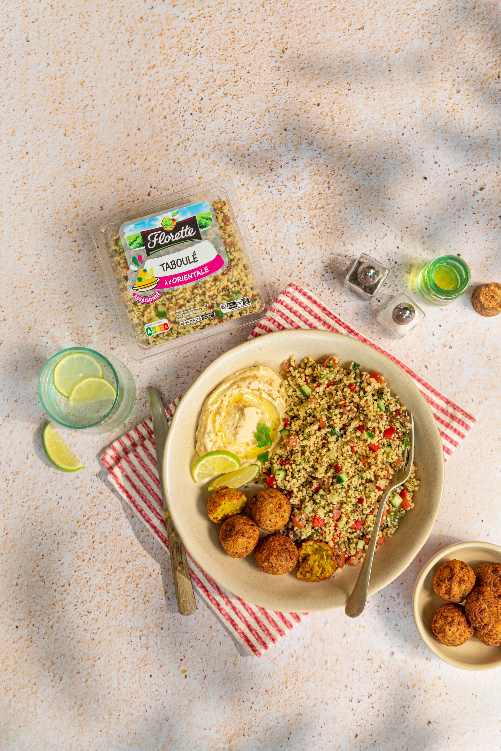 Taboulé à l’orientale enrichi & falafels maison