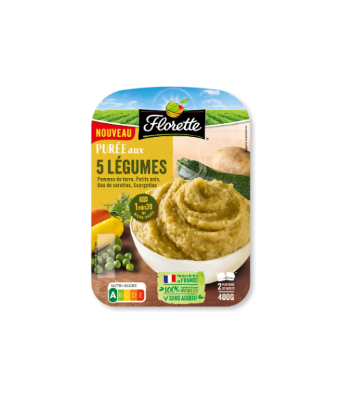 Purée 5 légumes 2x200g Purée 5 légumes florette