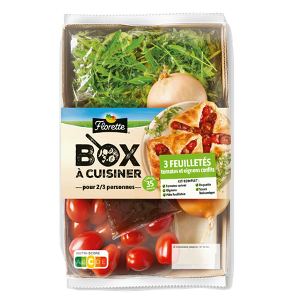 Box à cuisiner 3 feuilletés tomates et oignons confits. Florette